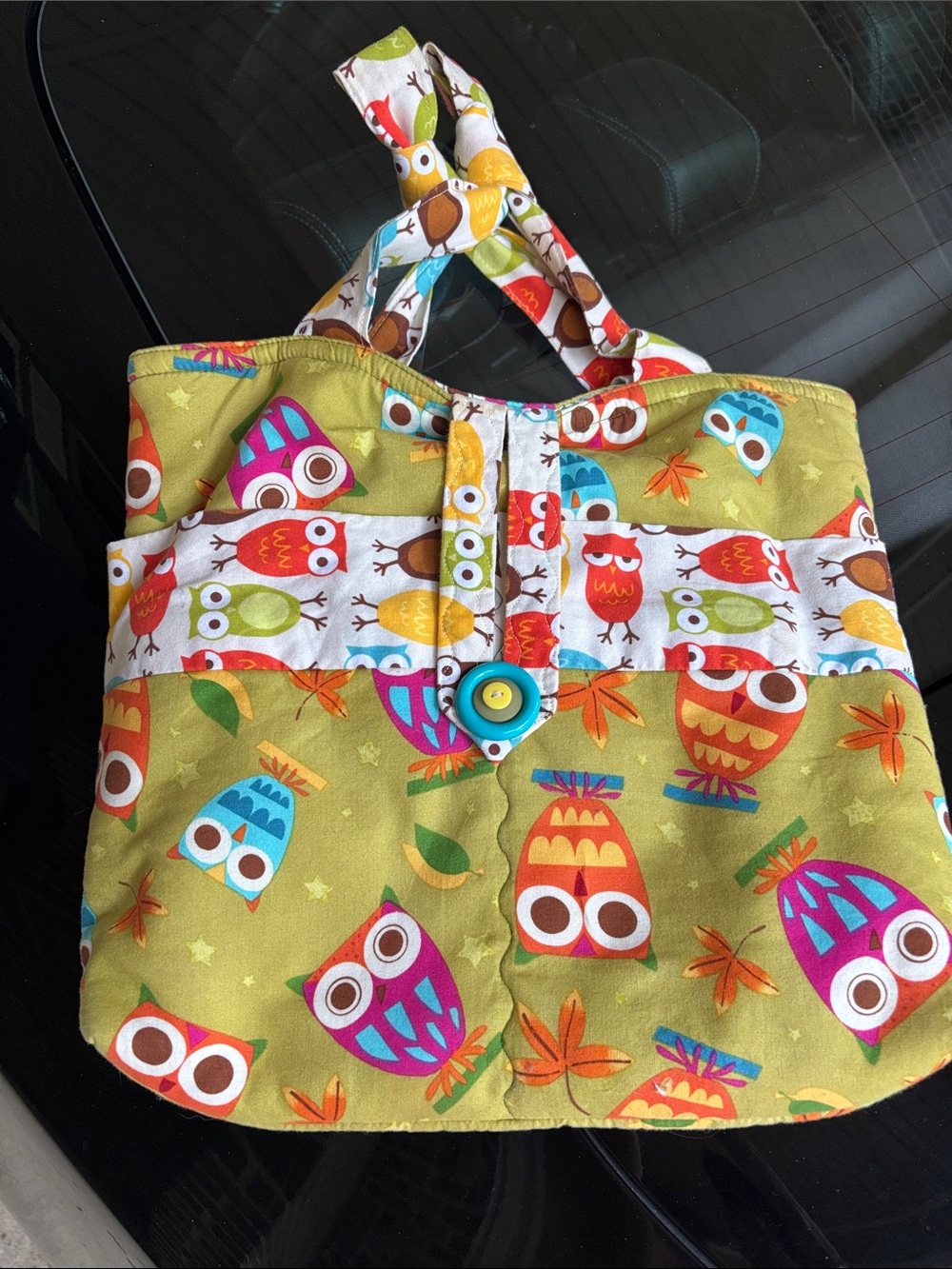 Soft owl tote bag/purse with wallet never used
